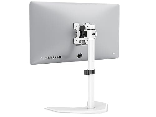 Image of WALI Single Monitor Stand for 13 to 32 Inch Screen, Free Standing Desk Stands with VESA 75 to 100, Universal Monitor Stand for hp acer lg Monitors, Holds up to 10 kg (MF001-W), White