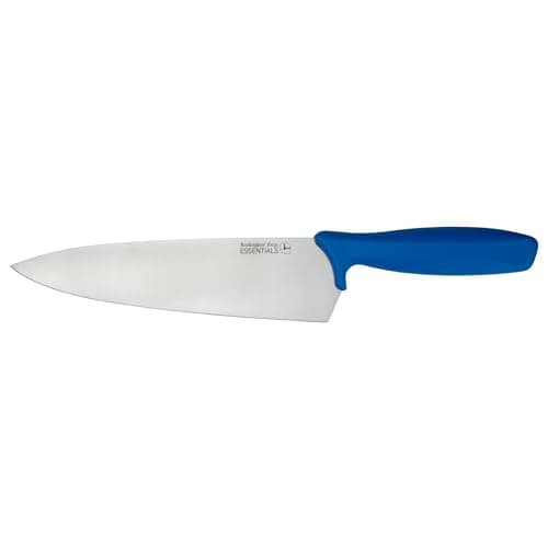 Image of Rockingham Forge Essentials Blue Handle Chef’s Knife 24cm for Raw Fish - Coloured Knives for Food Hygiene, Allergen and Intolerance Food Preparation - Colour Coded Stainless Steel Kitchen Knives