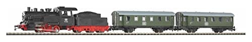 Image of Piko 57112 Start Set with Bed with DB Passenger Train, Steam Locomotive with Tender and Two Passenger Cars Gauge H0
