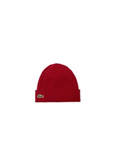 Image of Lacoste Unisex Beanie, Burgundy, One Size