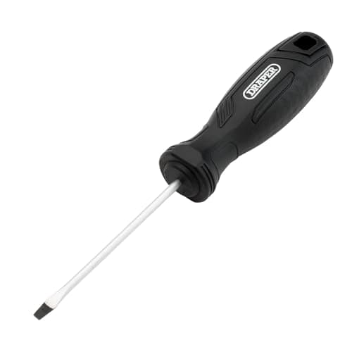 Image of Draper Slotted Hard Grip Screwdriver, 3.0 x 75mm - 13529 - Magnetic Tip, CRV Blade
