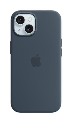 Image of Apple iPhone 15 Silicone Case with MagSafe - Storm Blue 