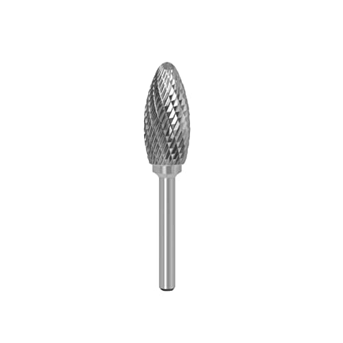 Image of Boxonly Tungsten Carbide Rotary Burr Die Grinder Bits Double Cut 1/4" Shank Rotary Tool Grinding Head Diameter 16mm for Woodworking Drilling DIY Engraving Metal Polishing HX1636M06