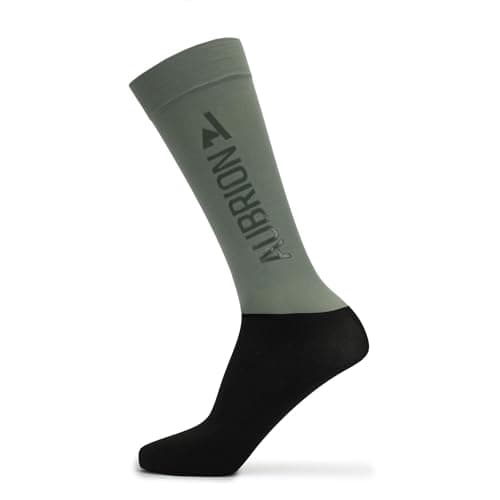Image of Shires Aubrion React Young Rider Childrens Performance Socks One Size (10.5-3.5) - Sage