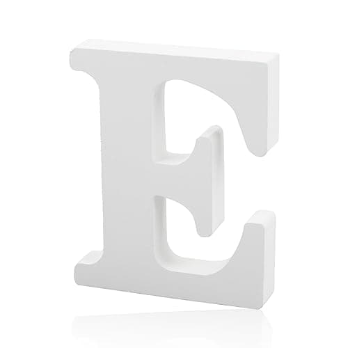 Image of GLADFRESIT Decorative Wood Letters for Crafts, Standing Alphabet Letters for Children, Baby Name, Wedding, Birthday Party, Home Wall Decoration 4"