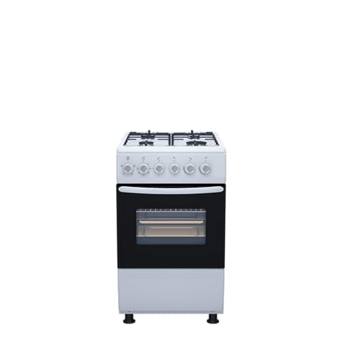 Image of Haden 50cm Single Gas Cooker, 4 Burner Hob, HG51SW, Conventional Oven with Grill, White