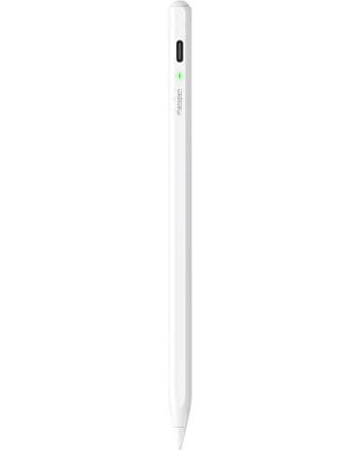 Image of Metapen Pencil Air8 for Apple iPad 2018-2026, (20H Battery Life), 2Min Fast Charge, High Precision Stylus Pen for iPad 11 A16/10/9/8/7/6th Gen, Pro 12.9/11/13 Inch M4, Air 3/4/5/M2/M3 (White)