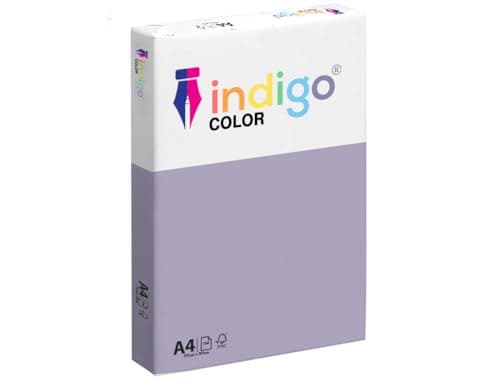 Image of Indigo Color Paper A4 80 GSM Multifuctional Coloured Copier Paper 1 Ream 500 Sheets (Lavender)