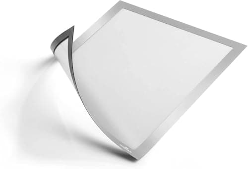 Image of Durable DURAFRAME Magnetic Frame - A4 Silver - Pack of 5 - Document Frame For Professional Internal Signage - Magnetic Attachment