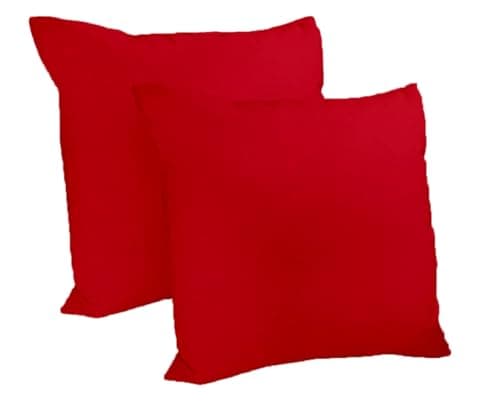 Image of Crescent Textile Waterproof Outdoor Garden Furniture Seat Cushion 45x45cm Decorative Throw Pillow Shredded Foam Filled for Garden Sofa Livingroom Chair Bedroom Tent Park Patio (2, Red)