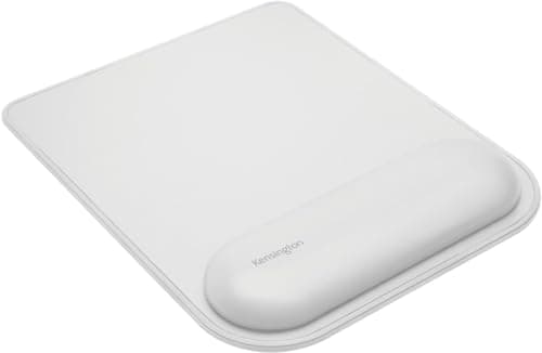 Image of Kensington Mousepad with ErgoSoft Wrist Rest Support for Home Office, Grey - Mouse mat Gel-cushioned Non-slip padding, Aids wrist alignment, Certified for safety and Compliance,Black,Medium