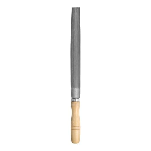 Image of sourcing map 6" Half Round Medium Cut File Double Cut Teeth Medium Metal File High Carbon Steel T12 with Wood Handle for Metal Wood Tool Sharpener, Gray