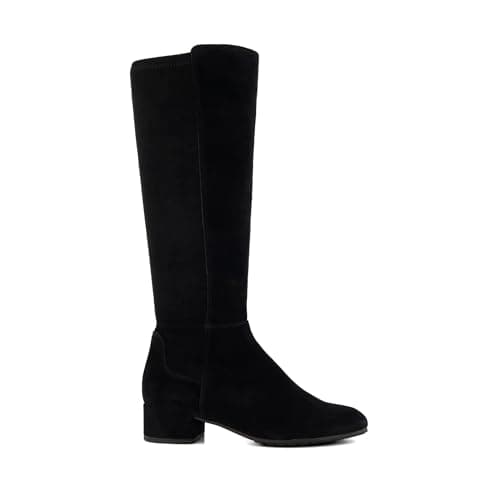 Image of Dune London Ladies TAYLA Stretch Knee-High Boots Size UK 5 Suede Knee High Boots