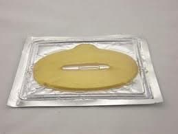 Image of 3 x Pack New Crystal 24K Gold Powder Gel Collagen Lip Mask Masks Sheet Patch, Anti Ageing Aging, Remove Lines, Dry Lips, Skincare, Anti Wrinkle, Moisturising, Moisture, Hydrating, Uplifting, Whitening, Remove Blemishes. Firmer, Smoother, Tone, Regeneration Of Skin, Fuller Lips, Gloss Look. Suitable For Home Use Hot or Cold.