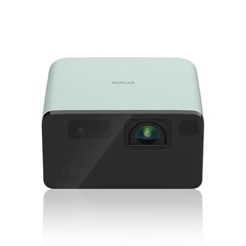 Image of Epson EF-21G Mini Smart 3LCD Projector, Full HD, 1000 Lumens, 150 Inch Display with HDR, Google TV, Dolby Atmos Sound, Gaming & Home Cinema Laser Projector - Smoke Ice Green