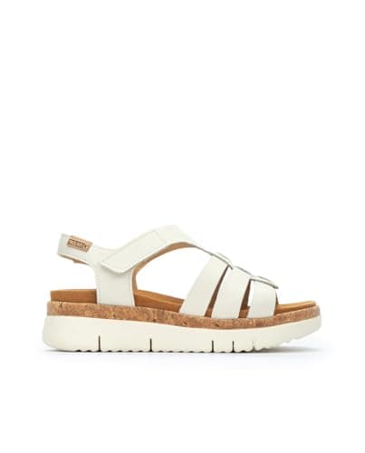 Image of PIKOLINOS Wedge Sandals Leather Palma for Woman, Nata, 9-9.5