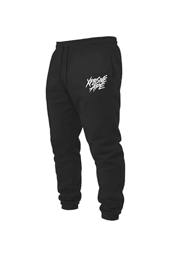 Image of Xplosive Ape XAPE Classic Brush Script Joggers - Black L/Black