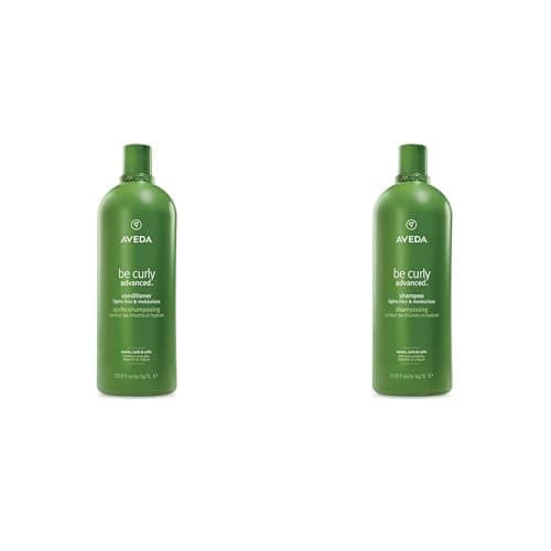 Image of Aveda Be Curly Advanced Shampoo & Conditioner Duo | for Curly, Coily, Wavy Hair | Fights Frizz | Silicone Free, Sulfate Free | Litre Size