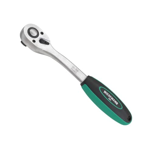 Image of WIESEMANN 1893 Large Lever Type Reversible Ratchet 1/2 inch with 72 Teeth from fine-Tooth Ratchet Made from Chrome-Plated CV Steel | 80836