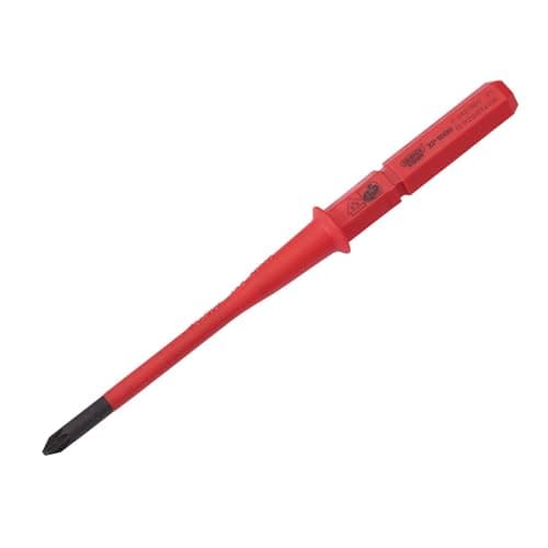 Image of Draper 16420 Ergo Plus Extra Slim PZ/SL Type No.2 Tip VDE Interchangeable Screwdriver Blade, 100 mm Blade Length