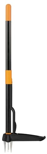 Image of Fiskars weed cutter, length: 90 cm, stainless steel arms/plastic handle, black/orange, solid, 1026652