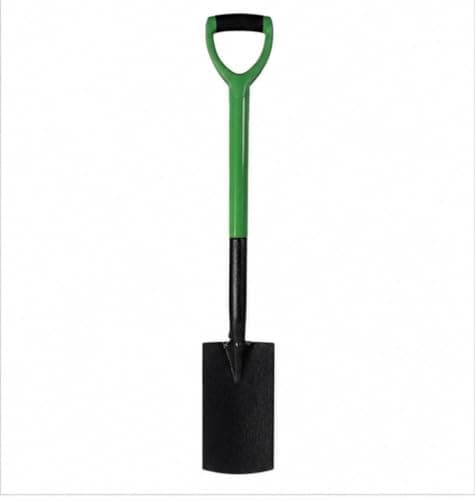 Image of Steel Border Spade with PVC D-Handle, Heavy Duty Digging Tool for Borders, Flower Beds & Landscaping, Green and Black