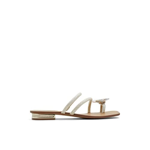Image of ALDO Women's Garberia Flat Sandal, Silver, 6 UK