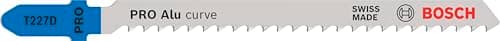 Image of Bosch 2x PRO Aluminium curve T227D Jigsaw Blade (for Aluminium, Non-ferrous metals, Length 100 mm, Professional Accessory Jigsaw)