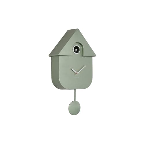 Image of Karlsson Modern Cuckoo Wall Clock 'Metallic Jungle Green' - KA5867GR