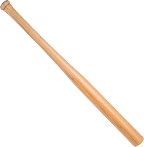 Image of M.J COMFY-LIFE Professional Wooden Baseball Bat - Solid Hardwood Slugger for Training & Practice, Natural Brown Finish for Youth & Adult Players, Heavy Duty Outdoor Sports Bat (32inch)