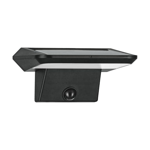 Image of Eglo LED Outdoor wall lamp Porrassa, Outside Solar Light with Motion Detector and Twilight Sensor, Porch Lighting Made of Black Plastic, IP44