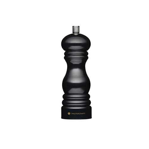 Image of MasterClass Pepper Mill or Salt Grinder with Interchangeable Cap, Black, 17cm