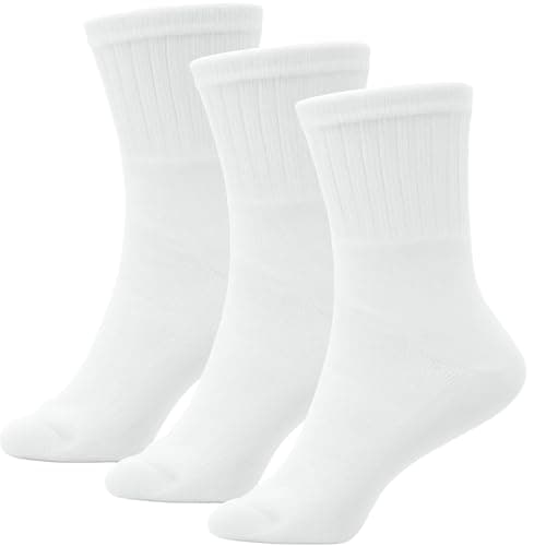 Image of A2Z 4 Kids Pack OF 3 Boys Sports Socks Durable Crew Athletic - Socks AZ198 White 3 Pack 11-14