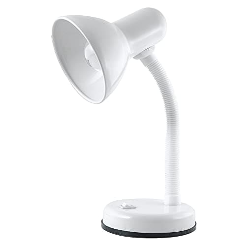 Image of HOMELIFE 35w 'Classic' Flexi Desk Lamp with Versatile Flexible Neck - Integral On/Off Switch - Approx. 34cm Height - L958WH - Diamond White