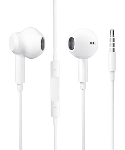 Image of JYmusic Earphones,In-Ear Headphones 3.5mm Jack Wired Earbuds Noise Isolating Headset With Microphone Lightweight Wired with iPhone iPadPro Samsung Huawei Android MP3 Tablets Laptops and More device