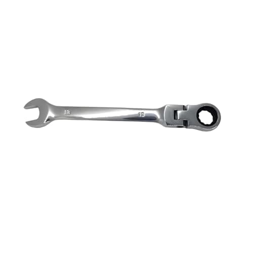 Image of Boryxelina Flex-Head Ratchet Spanner 13mm, Metric Chrome Vanadium Steel Ratcheting Combination Wrench, Home Hand Tool