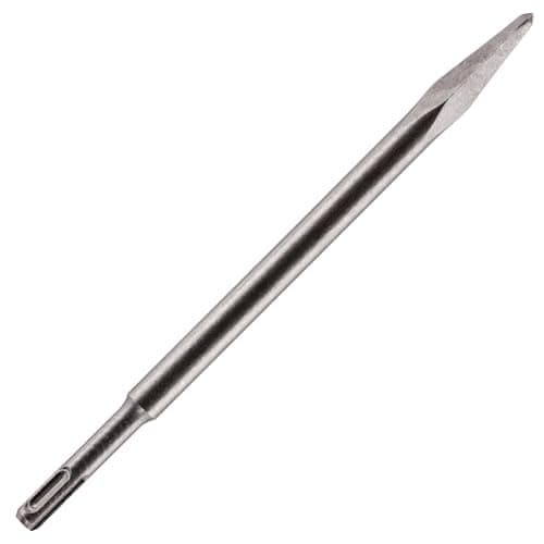 Image of Rennie Tools SDS Moil Point Chisel Bit x 250mm Long. For Breaking Concrete, Brick, Ceramics, Floor Tiles & Masonry. For SDS & SDS Plus Drills. Pointed Chisel