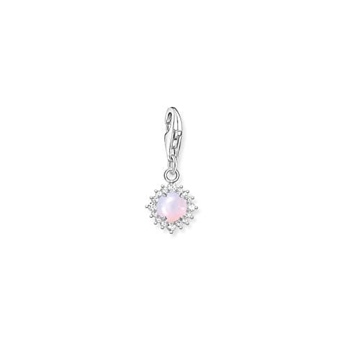 Image of Thomas Sabo Charm pendant Opal-Imitation shimmering pink 925 Sterling Silver