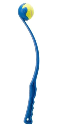 Image of SuperGift.com Dog Ball Launcher Hands Free Ball Thrower, Tennis Ball Thrower for Dogs Puppy, Fetch Play Chuck Dog Tennis Balls for Exercise Training Outdoor Activity, Strong Grip