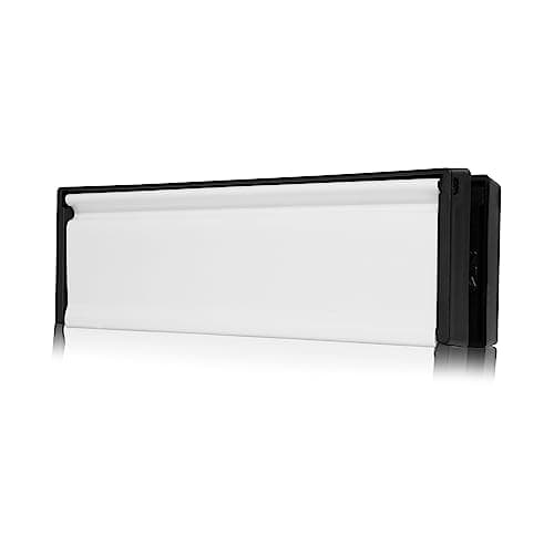 Image of Xfort MailPlate 12" Letterplate White, Premium Draught Proof Postal Letterbox, Telescopic Sleeved Letter Box for Wooden, Composite and uPVC Midrail Doors with 40-80mm Door Thickness.
