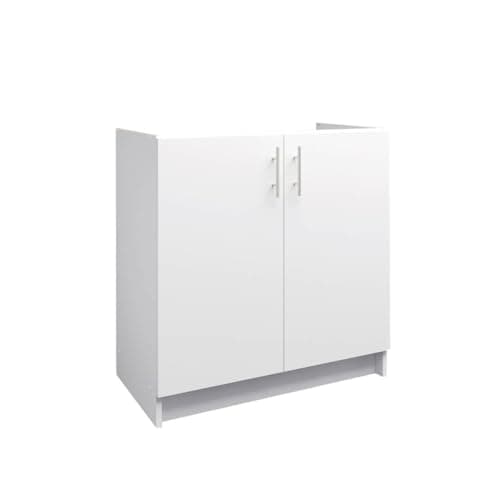 Image of JD Greta Fixed Height 800mm Kitchen Sink Base Cabinet Floor Unit (Without Worktop) – White Matt