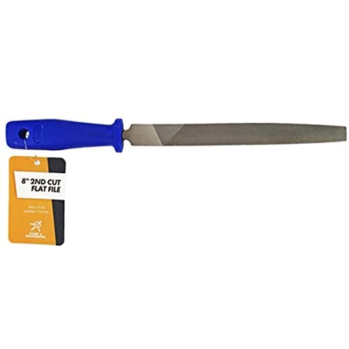 Image of Dapetz ® 2nd Cut Flat File Medium Engineers File for Metal, Plastic & Wood, 8" (200mm) – T10 Steel, Ergonomic Handle, Multi-Material Use, Precision Filing Tool