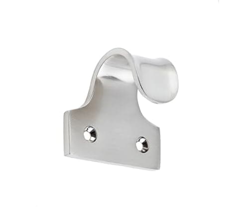 Image of Ironmongery Solutions® Jedo Brass Sash Lifts Traditional Sliding Sash Window Lifts Solid Brass Window Furniture Fixings Included (Satin Nickel)