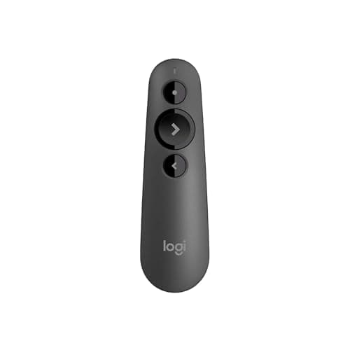 Image of Logitech R500s Laser Class 1 Presenter Bluetooth and USB/Presentation Clicker - Universal Compatibility, 20m range, Customisable, Smart Battery 12 months usage - Dark Grey