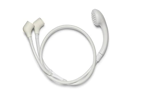 Image of Croydex Secura Shower Head and Hose - Easy Install Push On Shower Attachment for Bath Taps with 1.2m Hose, Rub Clean Nozzles and Compatible with Low or High Pressure Systems
