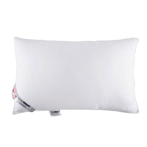 Image of HOMESCAPES Anti-Bacterial Super Microfibre Pillow Hypoallergenic Anti-Dust Mite, 48 x 74 cm (19″ x 29″) UK Standard Size