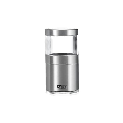 Image of AdHoc Voyage Mini Chilli Cutter/Spice Cutter | Stainless Steel/Acrylic | PreciseCut Technology, Compact Spice Mill | (H) 75 mm x (D) 38 mm | Clear/Silver