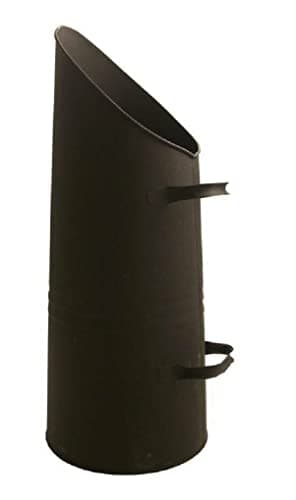 Image of Fireside Black Iron Coal Bucket Coal Hod Shuttle Log Fireplace Wood Ash Storage UK (Black Coal Scuttle)