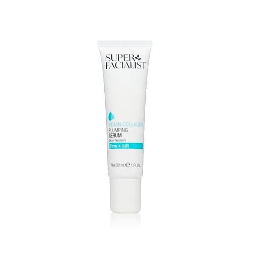 Image of Super Facialist Vegan Collagen Plumping Serum - Hyaluronic Acid, Seaweed, Copper and Hibiscus extract, Firming, Smoothing & Plumping, face Cream for Youthful Skin, 30ml