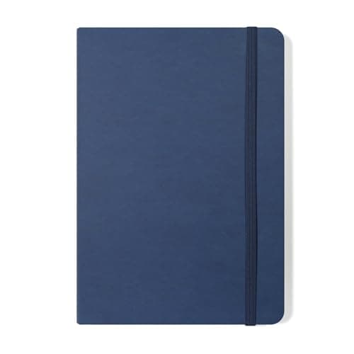Image of Silvine A5 Executive Hardback Notebook / Journal Blue. 160 Lined Pages of 90gsm Premium Ivory Paper, 197BL